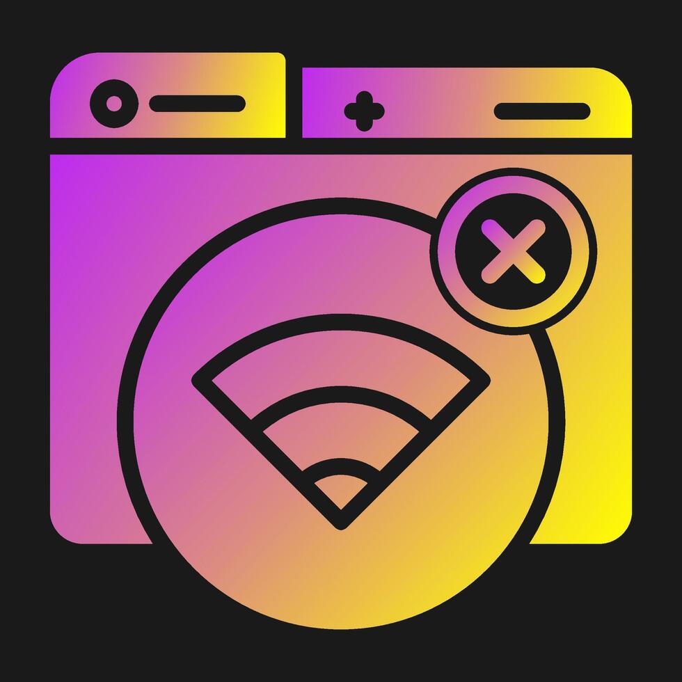 Connection Error Vector Icon
