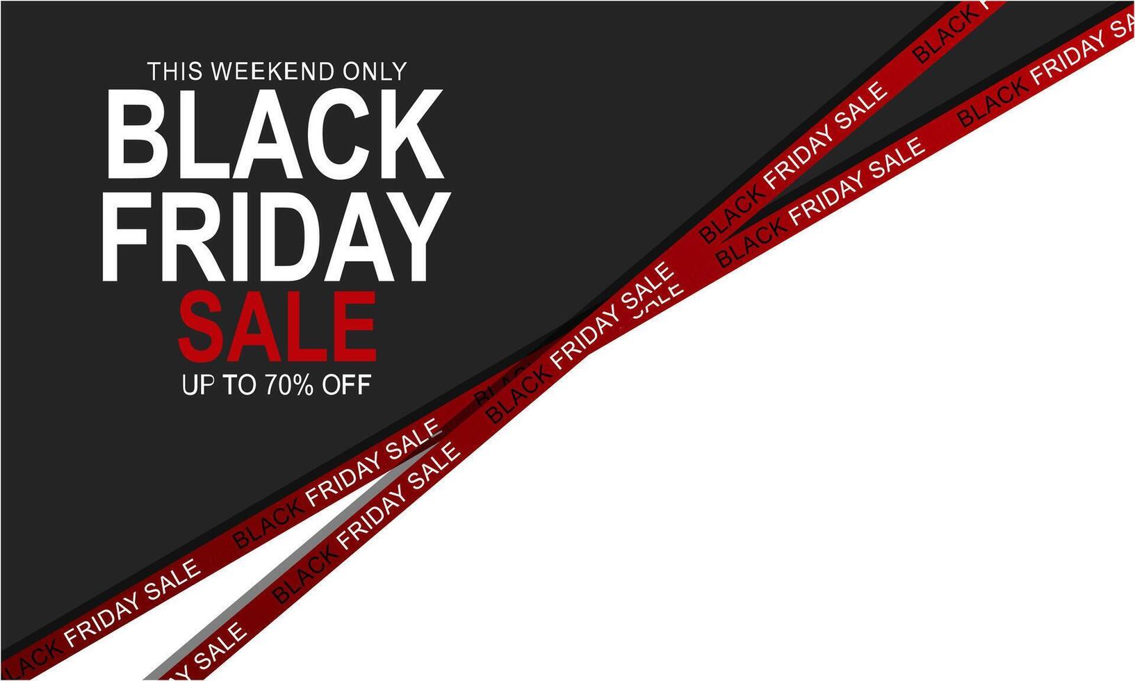 Black Friday banner. Special discount offer design vector