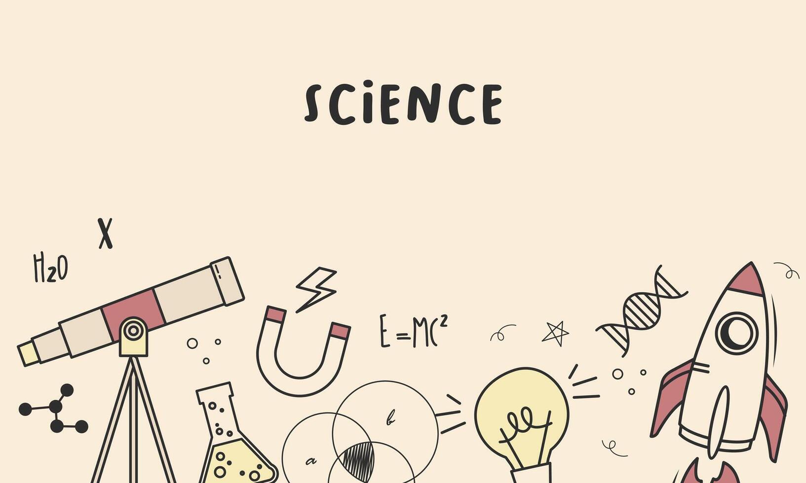 Vintage science education background vector