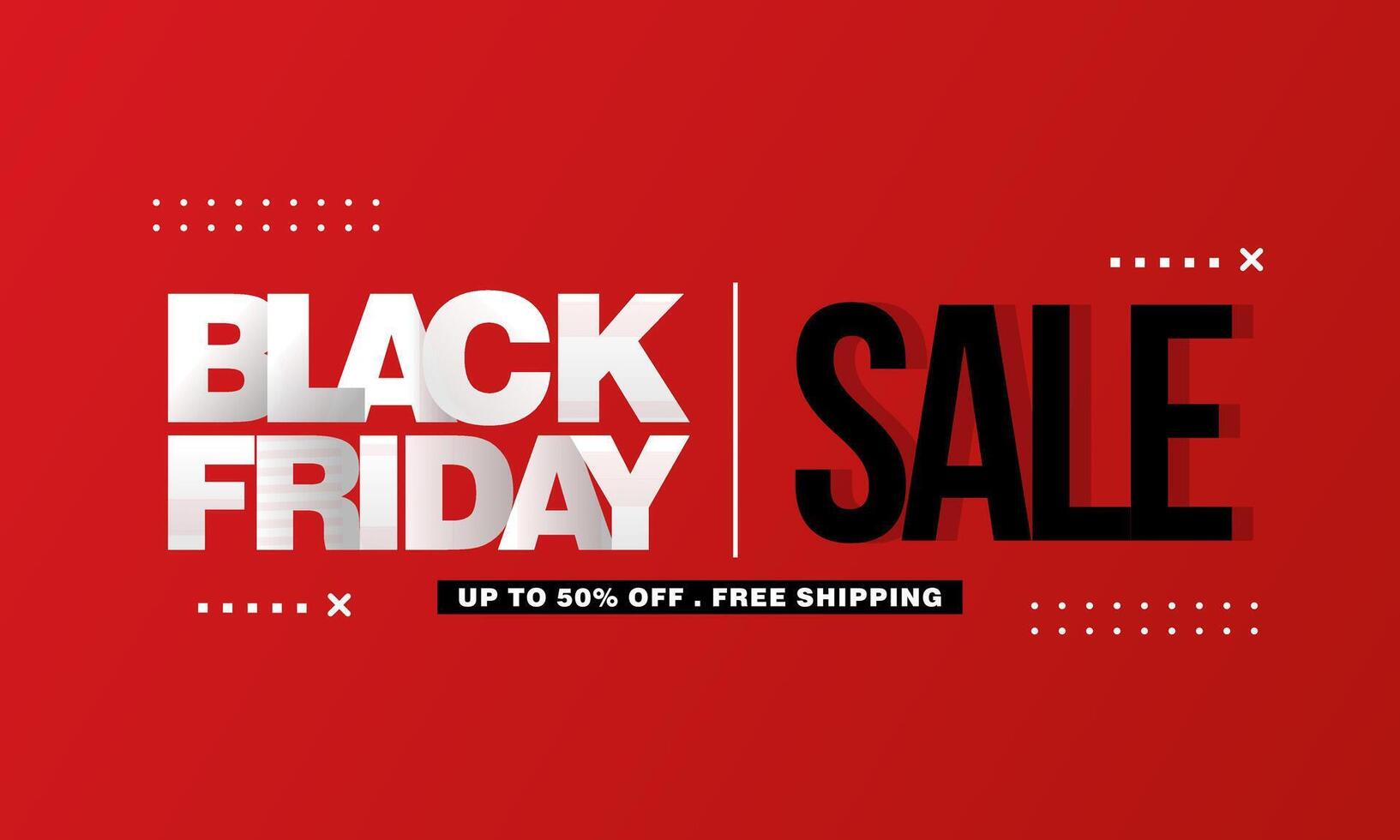 Black Friday banner. Special discount offer design vector