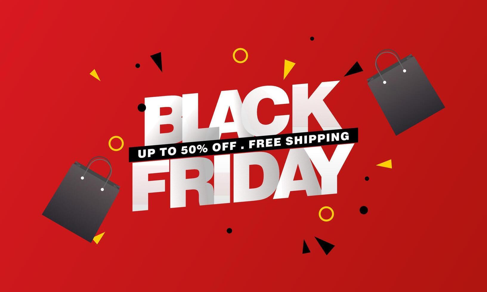 Black Friday banner. Special discount offer design vector