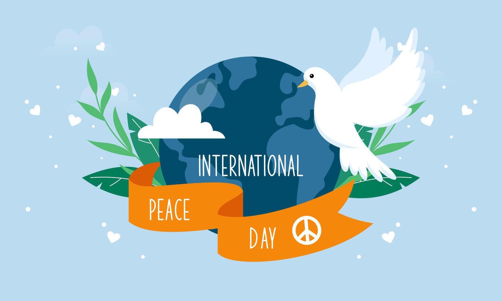 International Day of Peace vector illustration