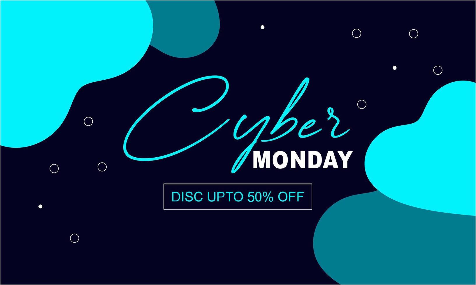 Cyber Monday sale banner template vector