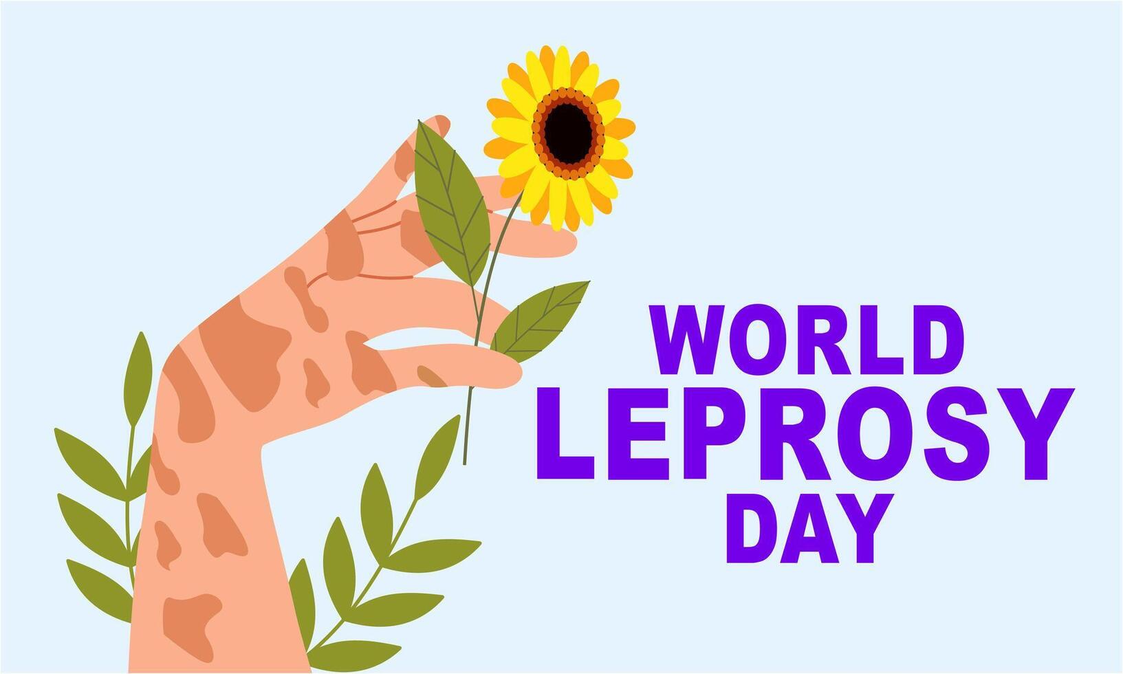 World Leprosy Day Flat Illustration vector