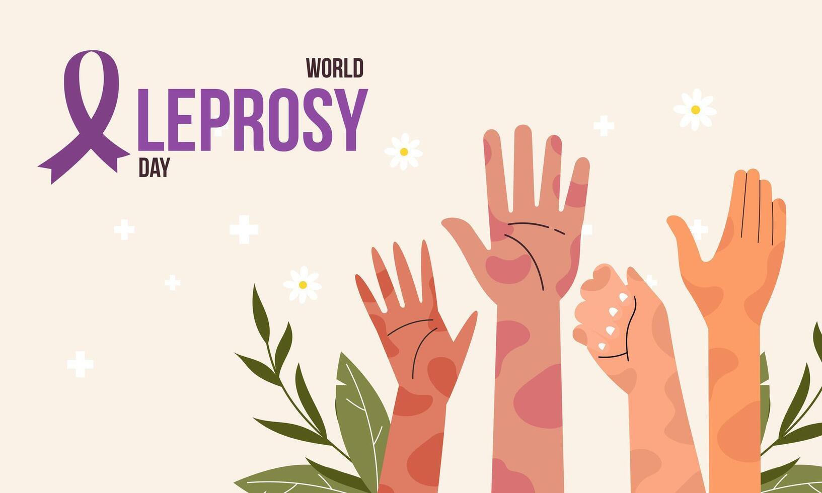 World Leprosy Day Flat Illustration vector