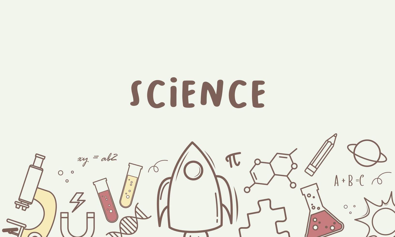 Vintage science education background vector
