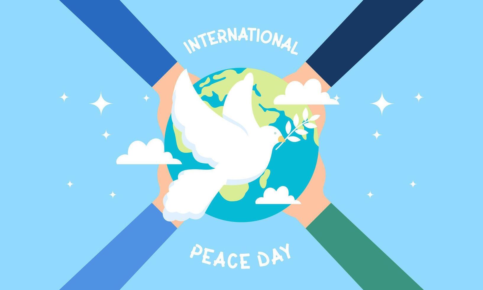 día internacional de la paz ilustración vectorial vector