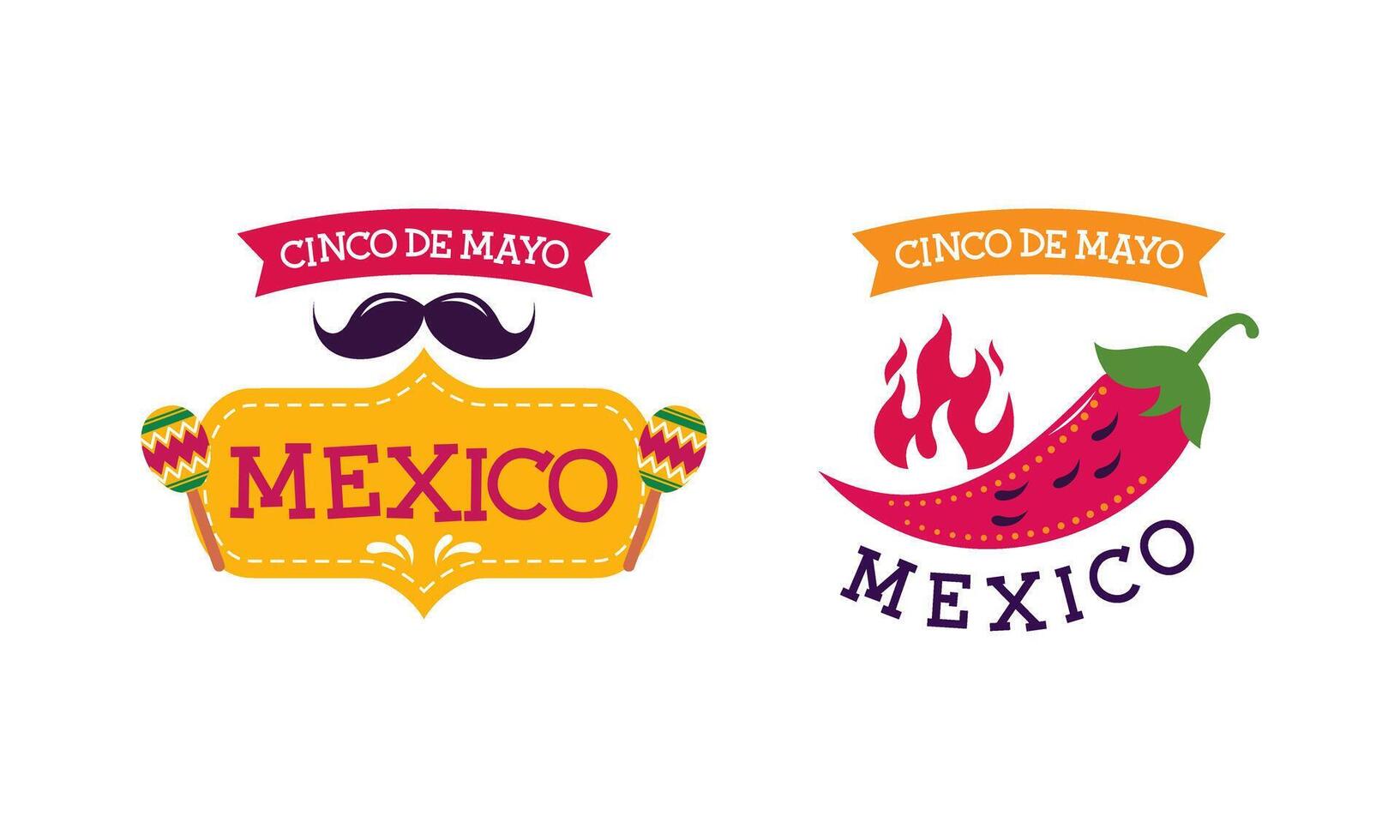 Cinco de Mayo celebration in Mexico. Mexican element collection vector