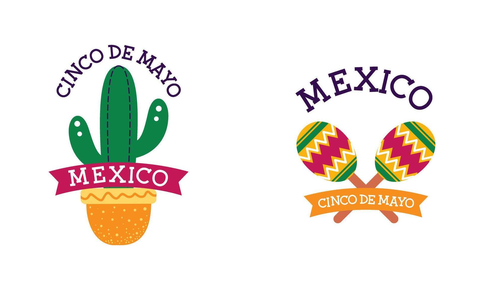 Cinco de Mayo celebration in Mexico. Mexican element collection vector