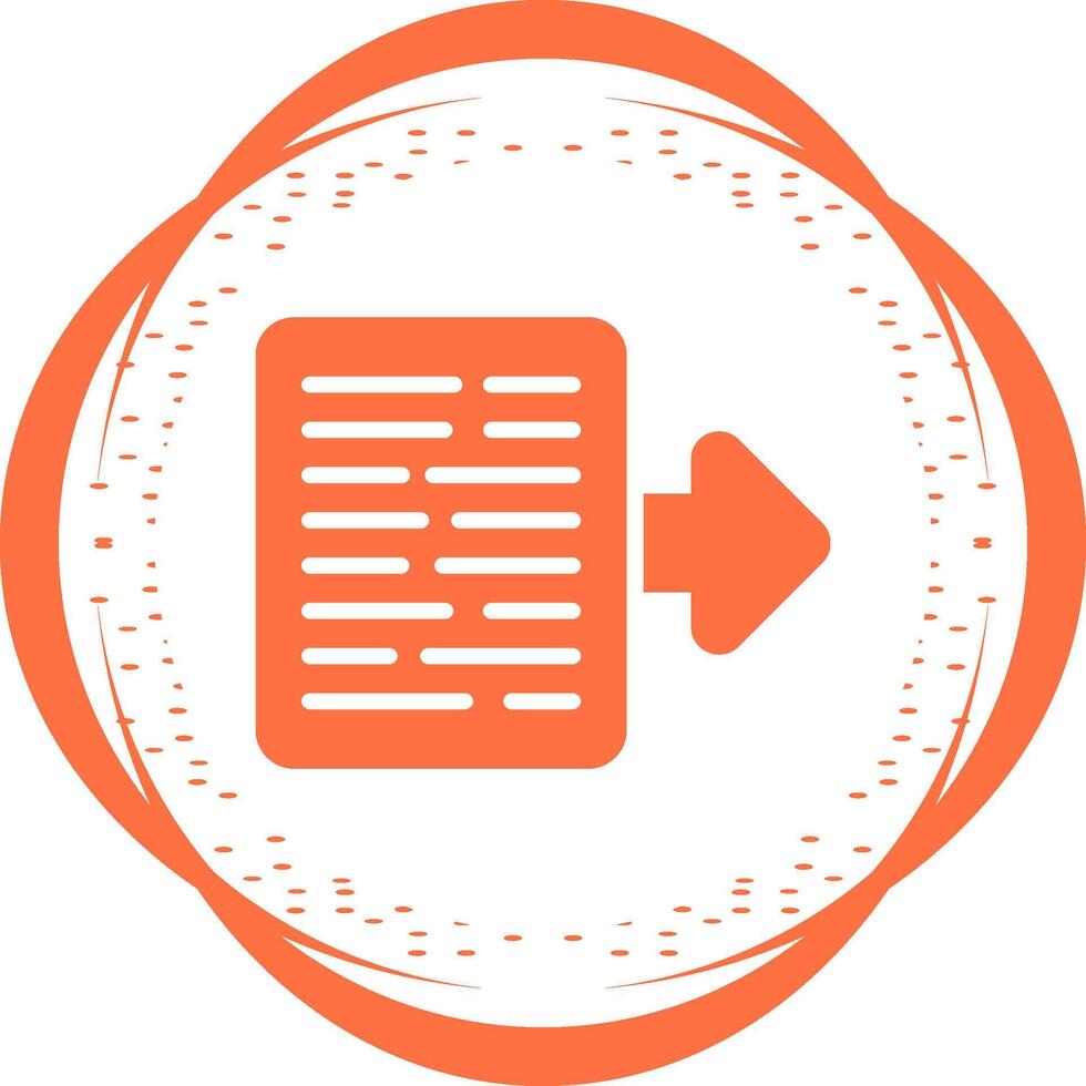 Document Export Vector Icon