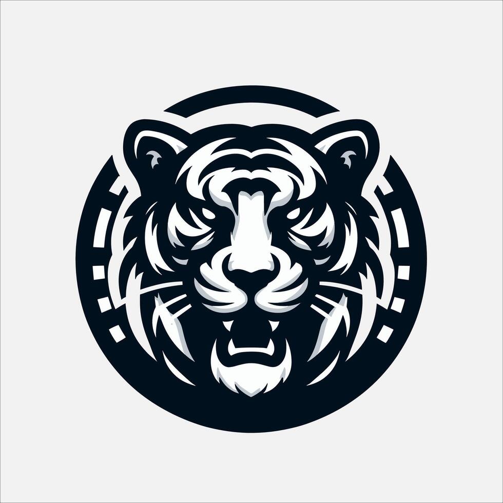 sencillo minimalista Tigre cabeza salvaje animal logo vector ilustración modelo diseño