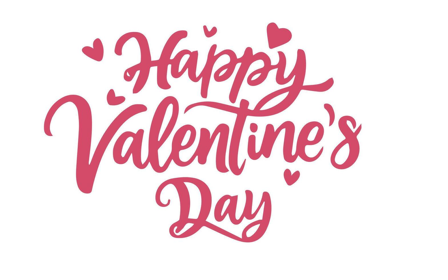 Happy Valentine's Day Lettering red Text stock illustration vector