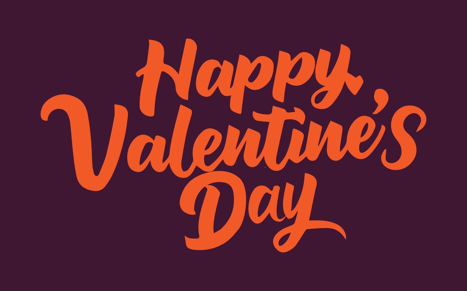 contento San Valentín día tipografía póster con escrito caligrafía vector