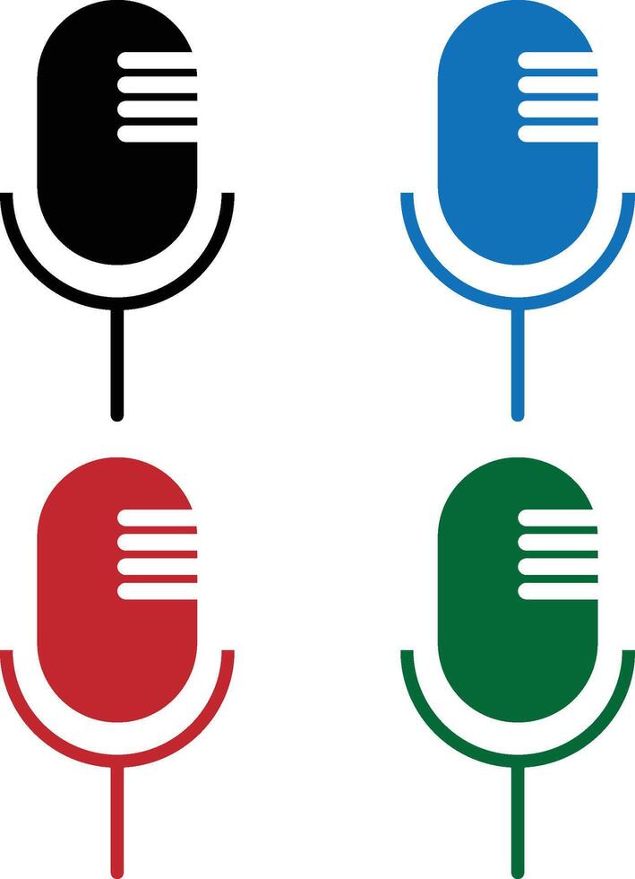 mic íconos conjunto vector