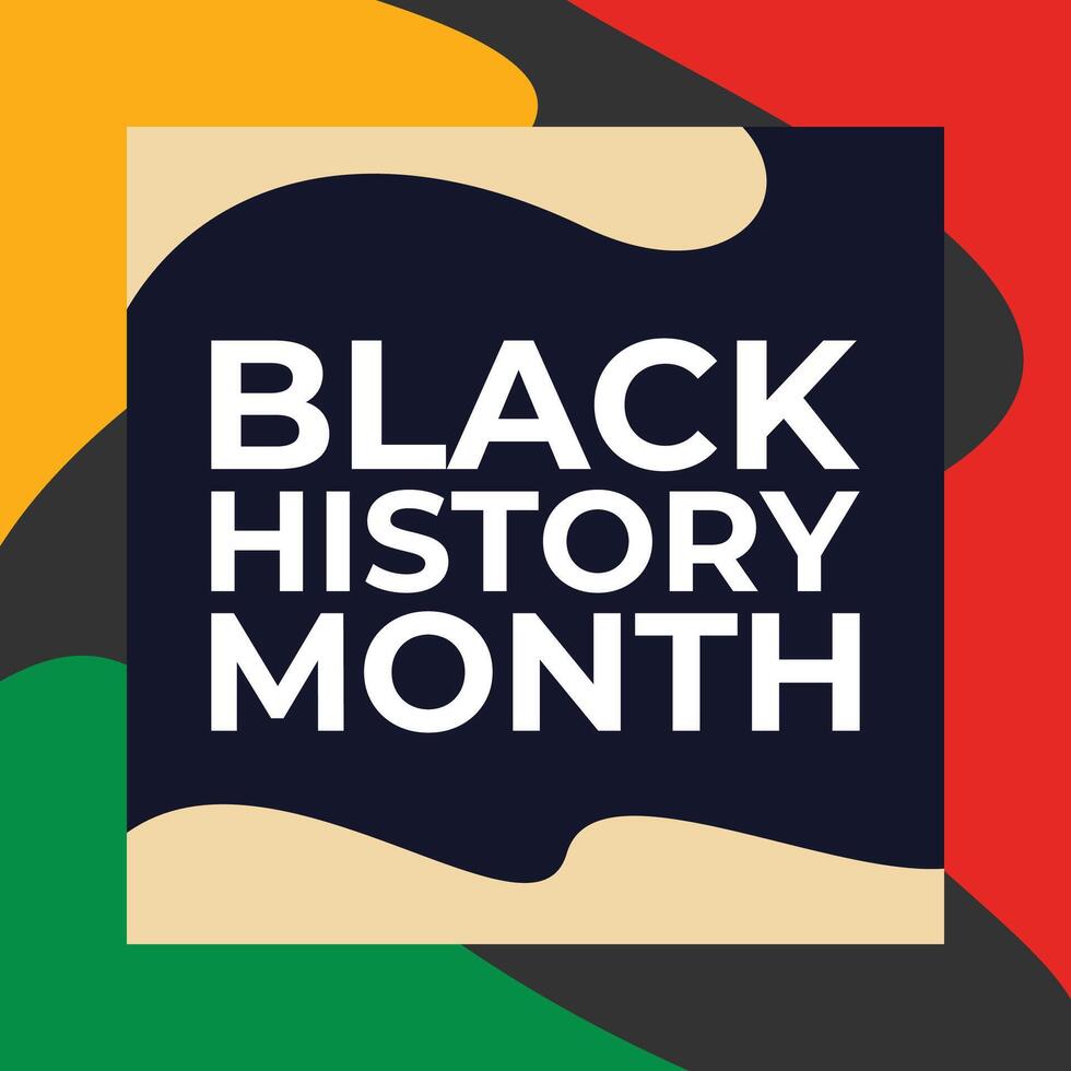 Black History Month background vector design. African American USA and Canada annually Celebration.