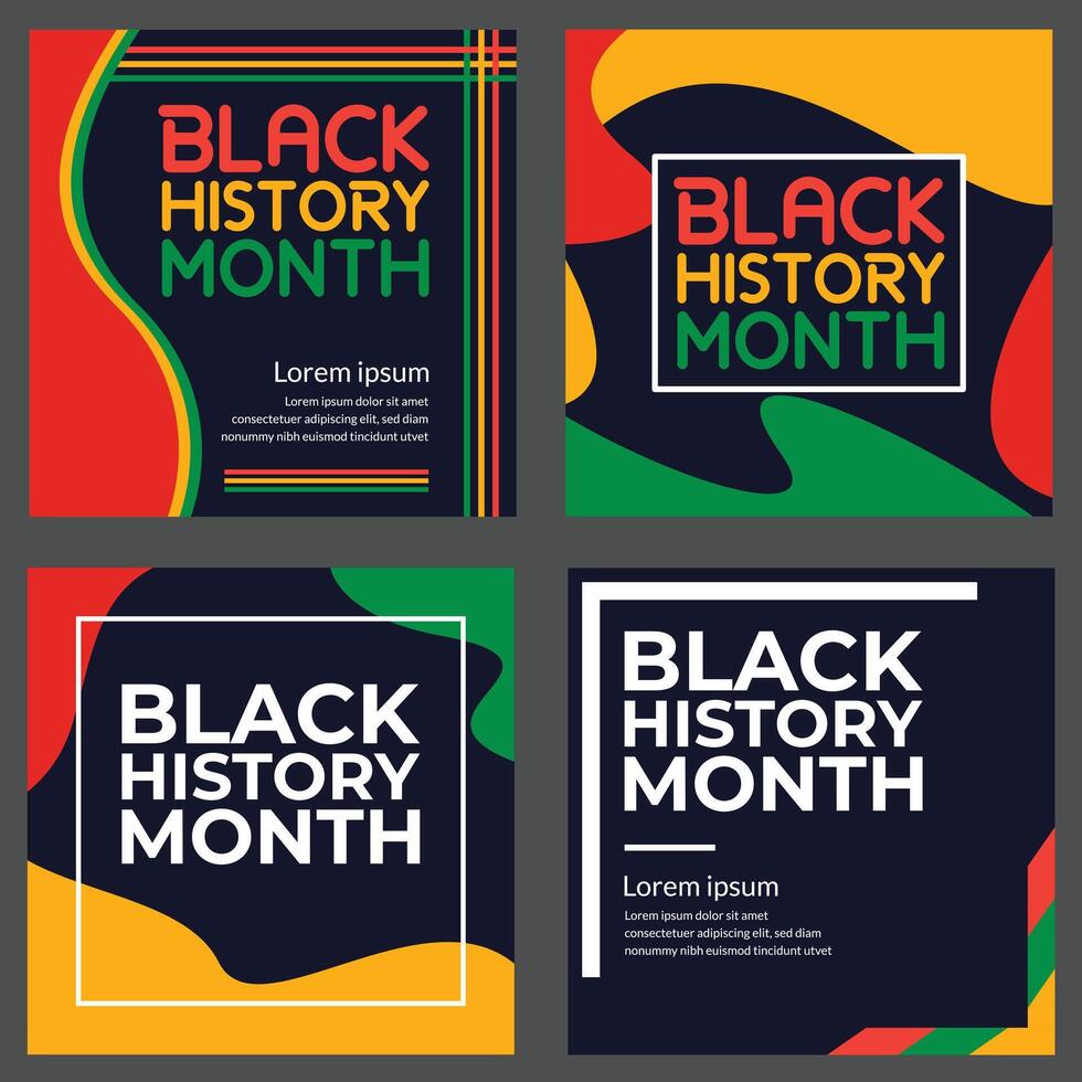 Black History Month background vector design. African American USA and Canada annually Celebration.