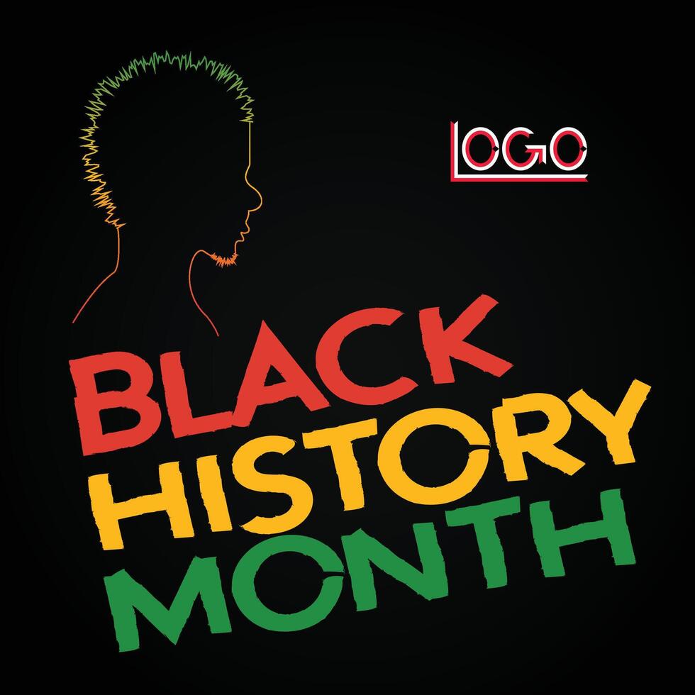 Black History Month background vector design. African American USA and Canada annually Celebration.