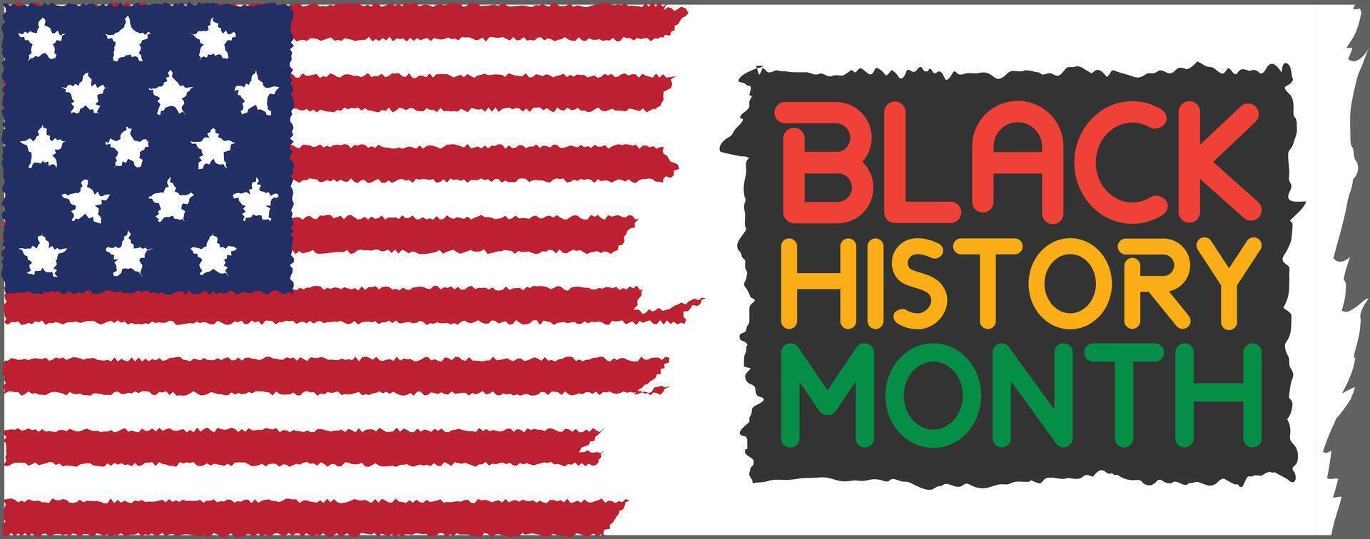 Black History Month background vector design. African American USA and Canada annually Celebration.
