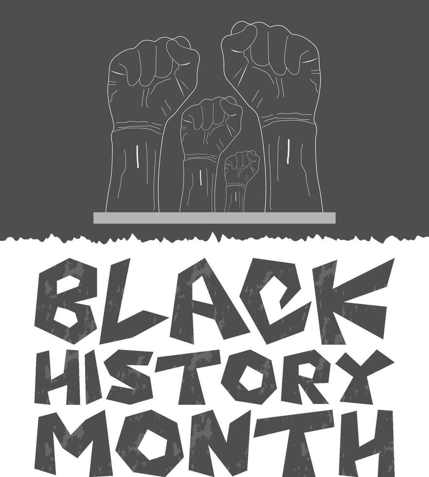 Black History Month background vector design. African American USA and Canada annually Celebration.