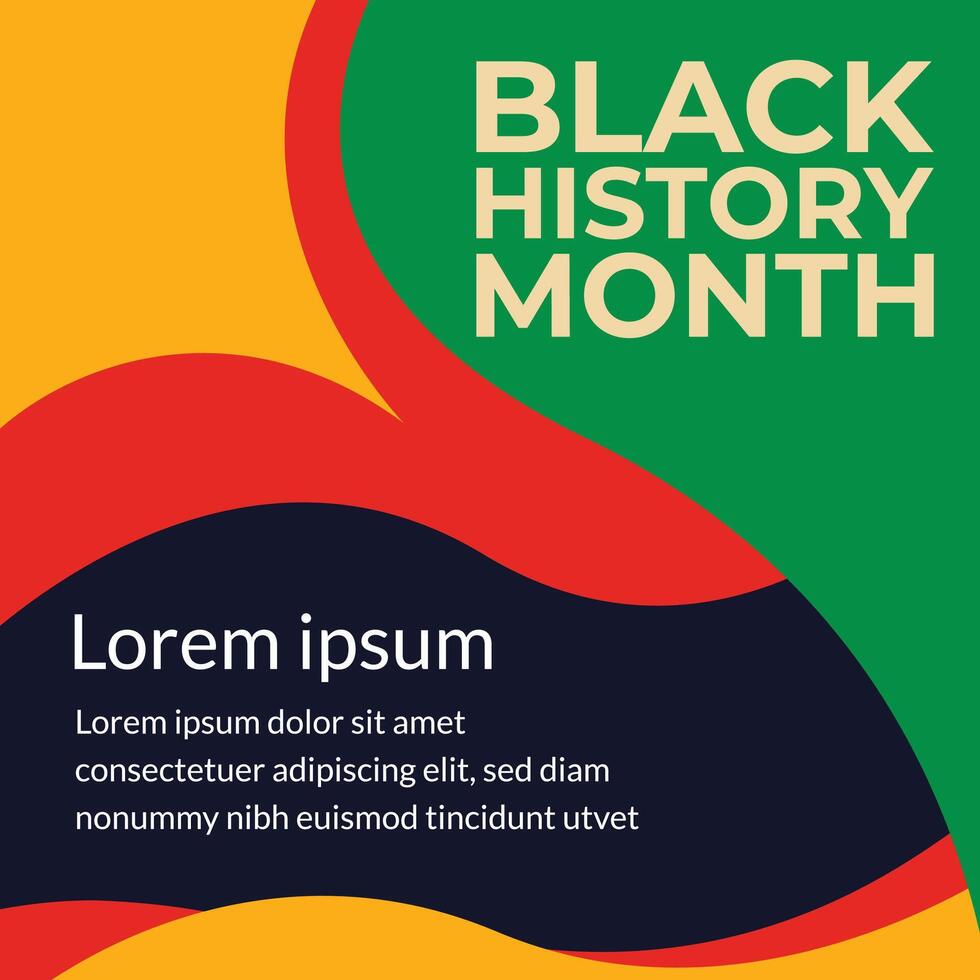 Black History Month background vector design. African American USA and Canada annually Celebration.
