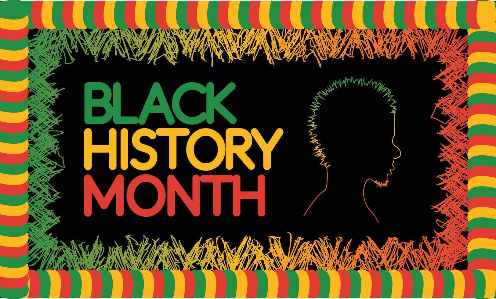 Black History Month background vector design. African American USA and Canada annually Celebration.