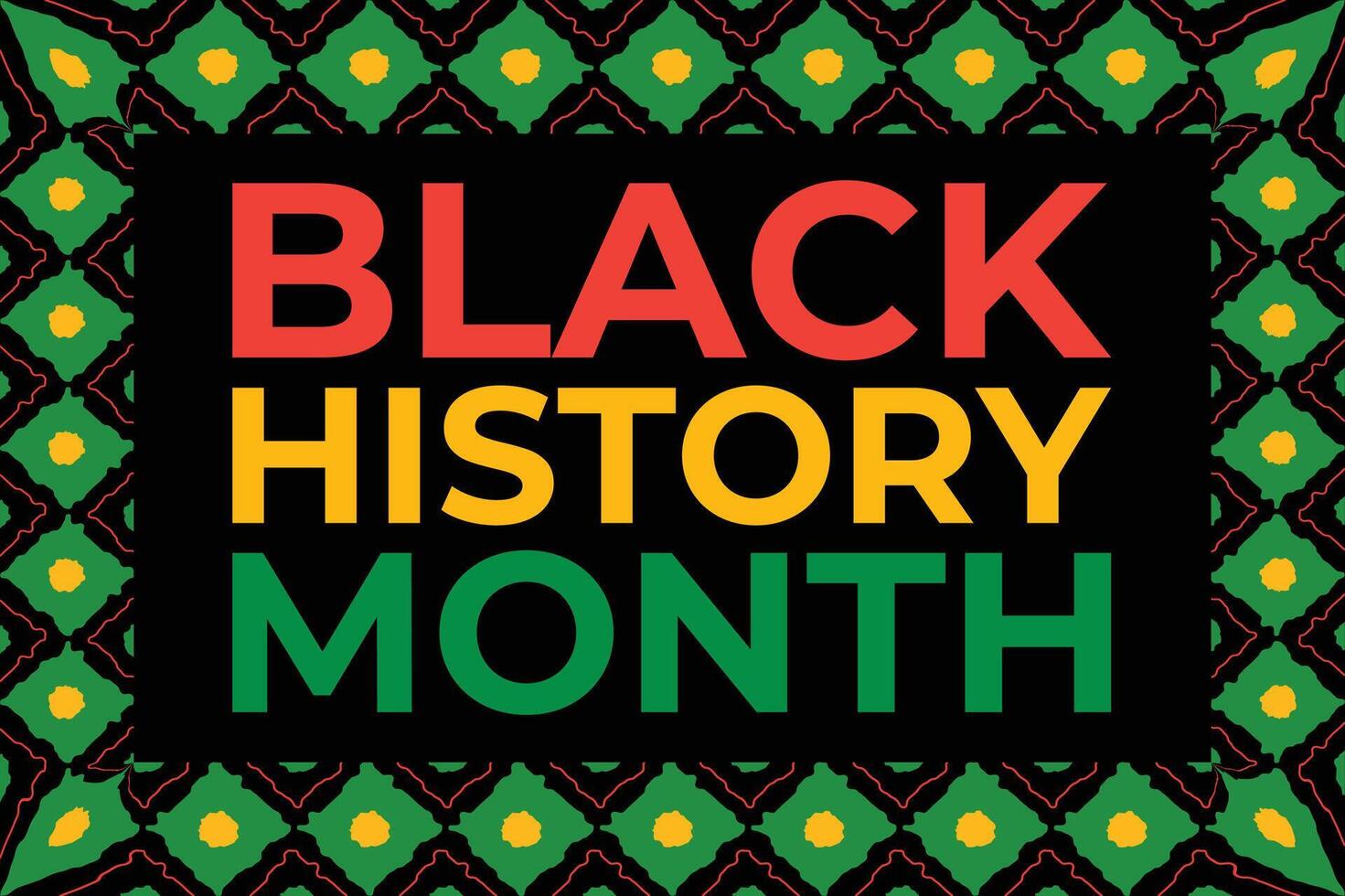 Black History Month background vector design. African American USA and Canada annually Celebration.