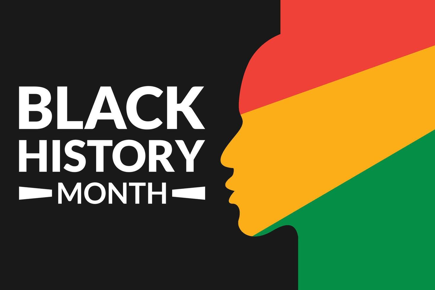 Black History Month background vector design. African American USA and Canada annually Celebration.
