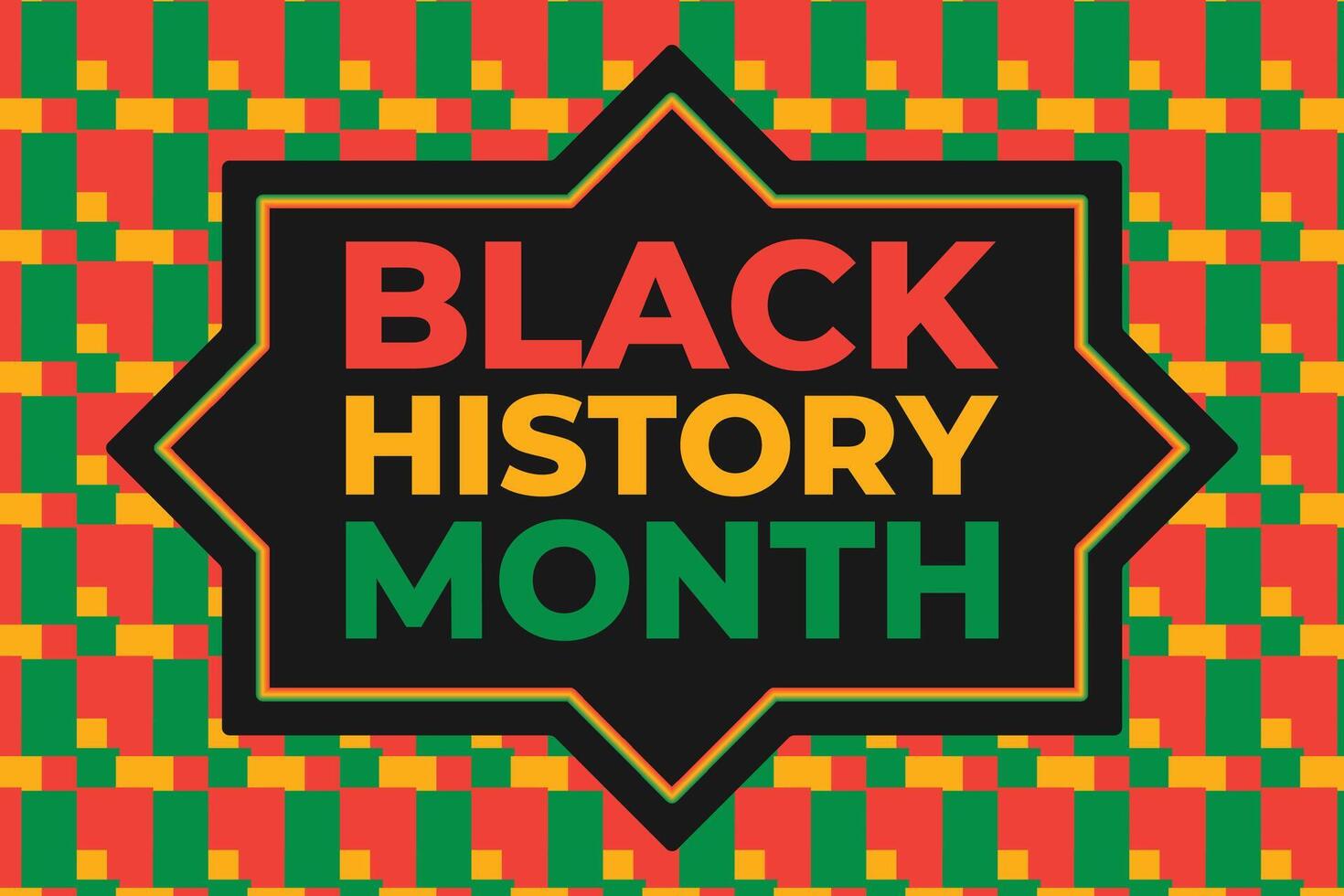 Black History Month background vector design. African American USA and Canada annually Celebration.