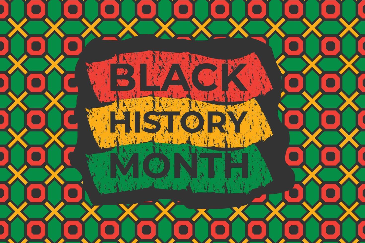 Black History Month background vector design. African American USA and Canada annually Celebration.