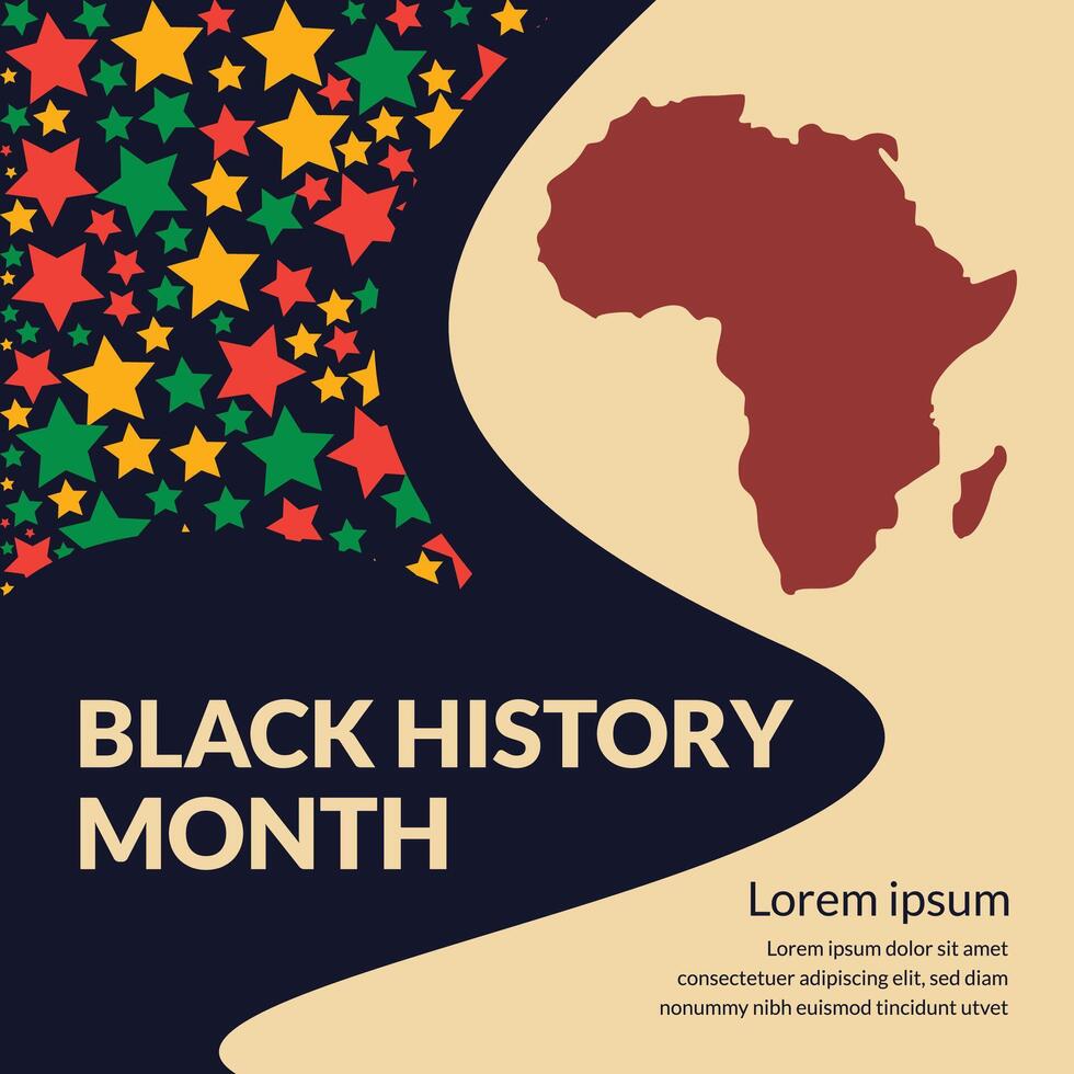 Black History Month background vector design. African American USA and Canada annually Celebration.
