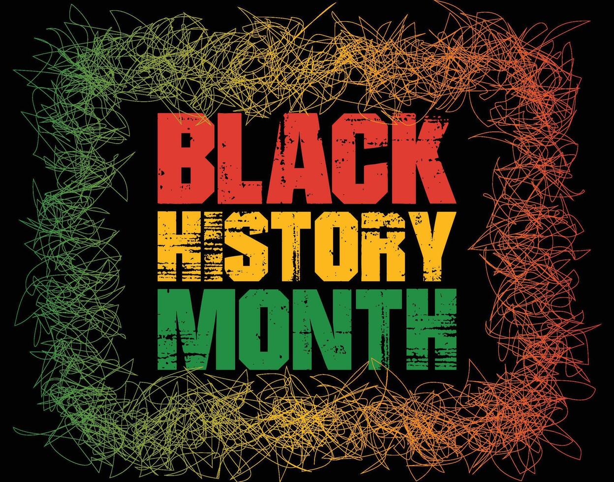 Black History Month background vector design. African American USA and Canada annually Celebration.
