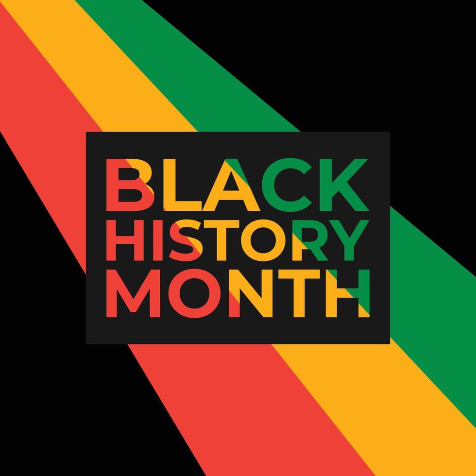 Black History Month background vector design. African American USA and Canada annually Celebration.