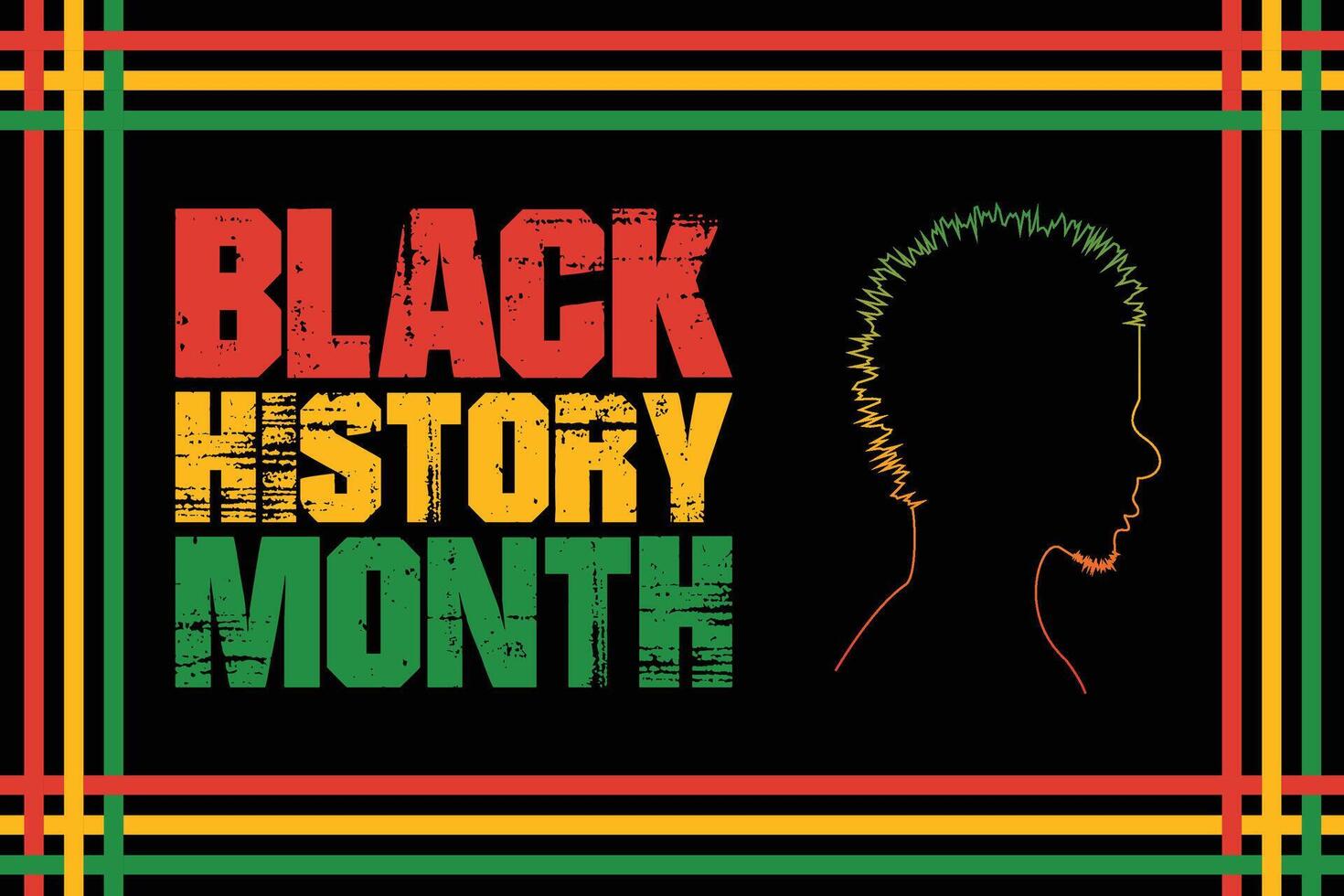 Black History Month background vector design. African American USA and Canada annually Celebration.