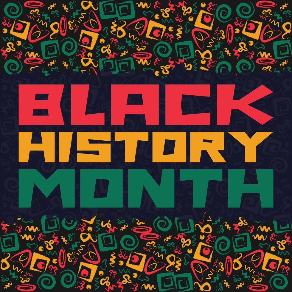 Black History Month background vector design. African American USA and Canada annually Celebration.