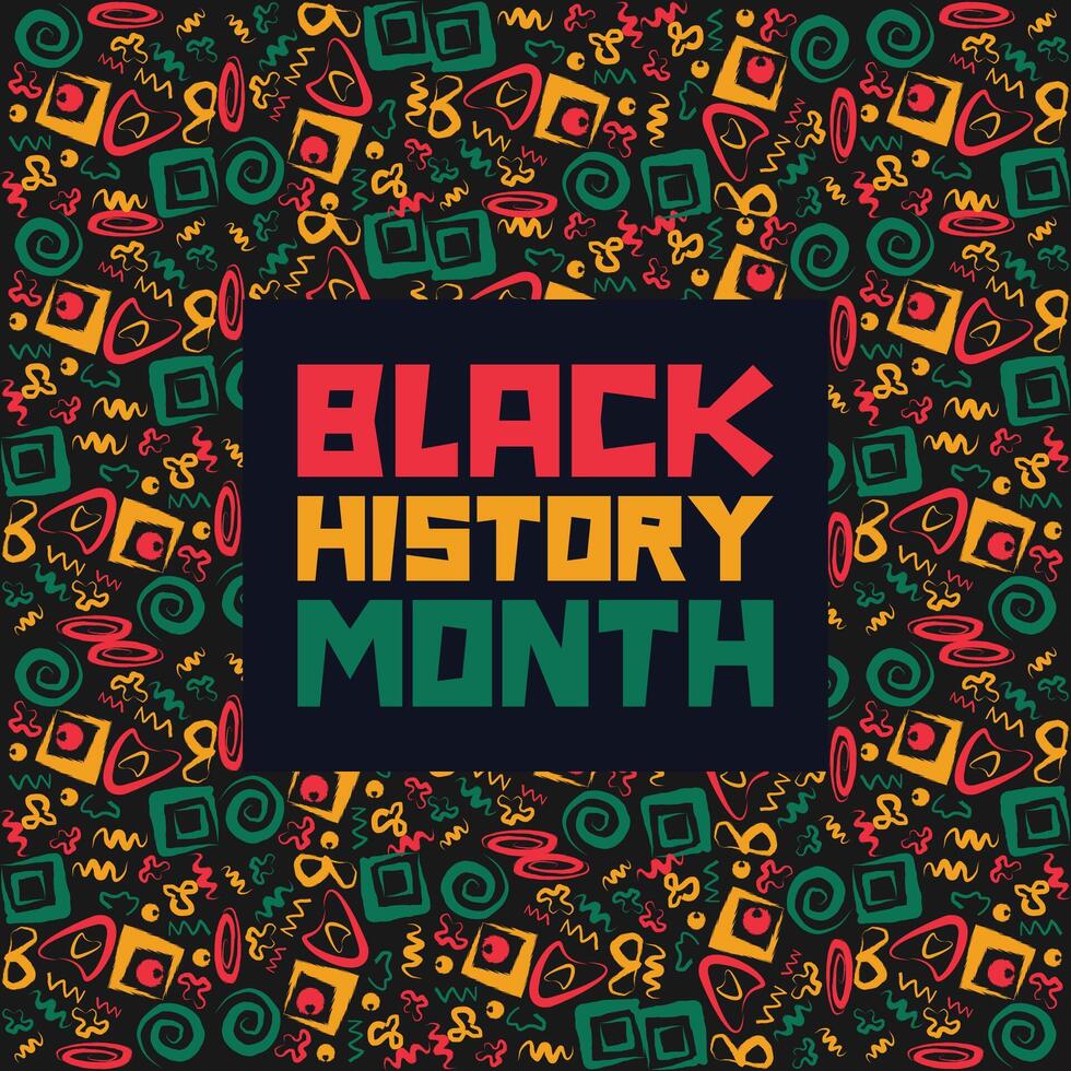 Black History Month background vector design. African American USA and Canada annually Celebration.