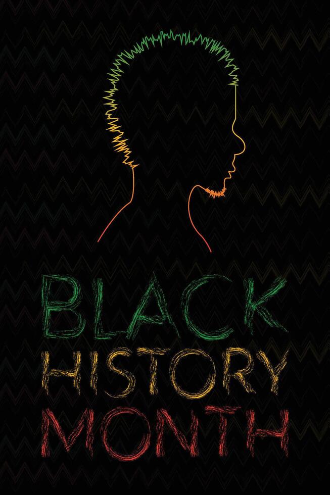 Black History Month background vector design. African American USA and Canada annually Celebration.