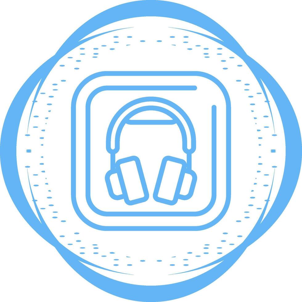 Headphones Square Vector Icon