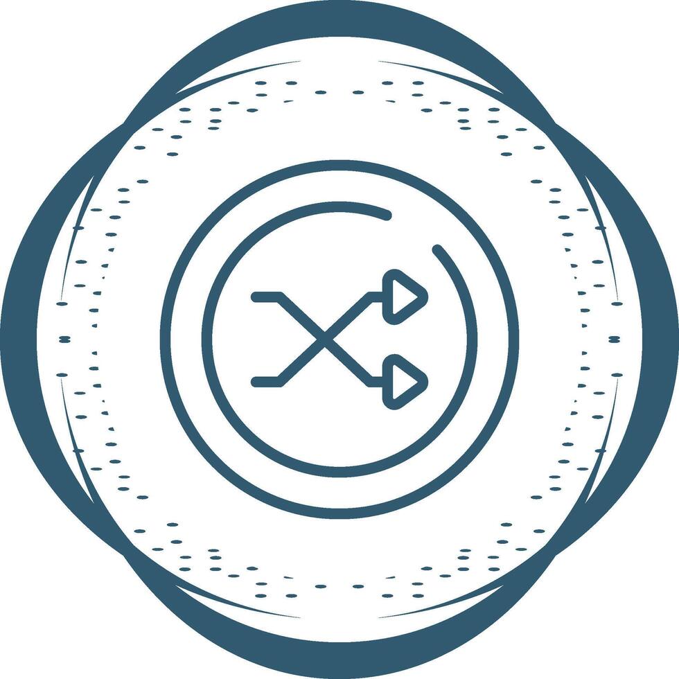 Shuffle Circle Vector Icon