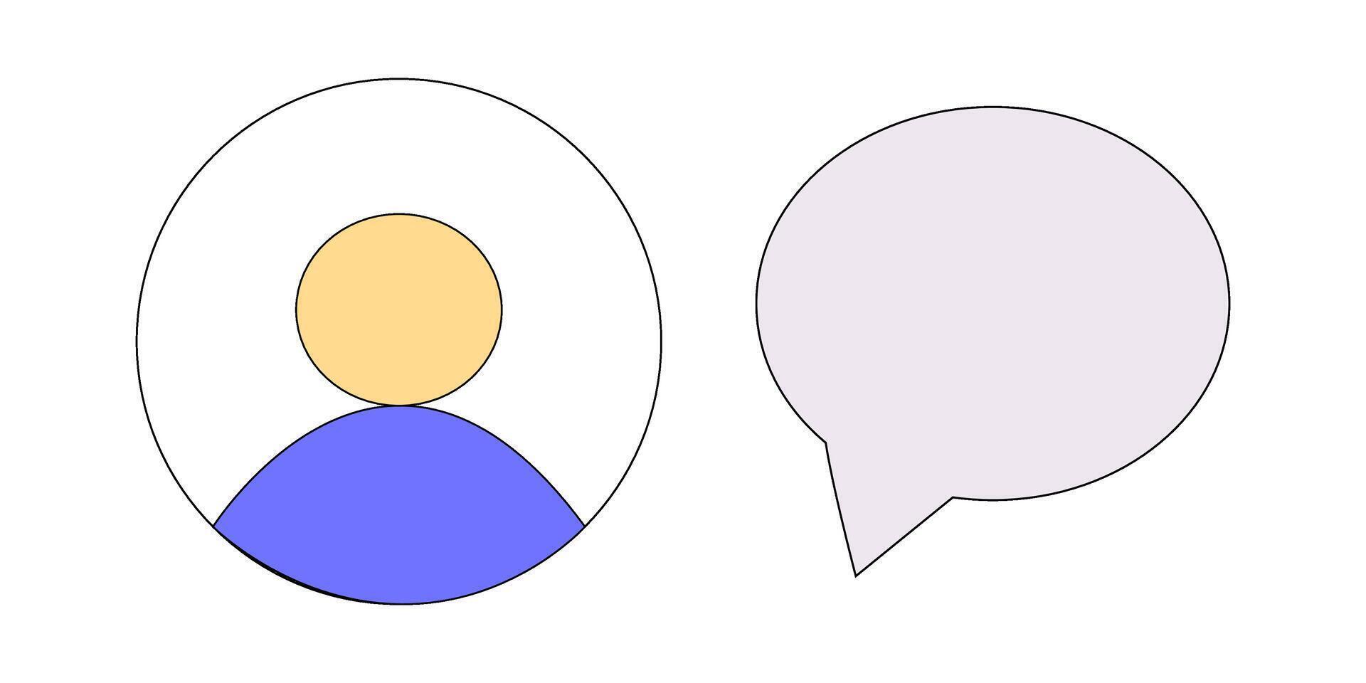 Message communication between two people vector