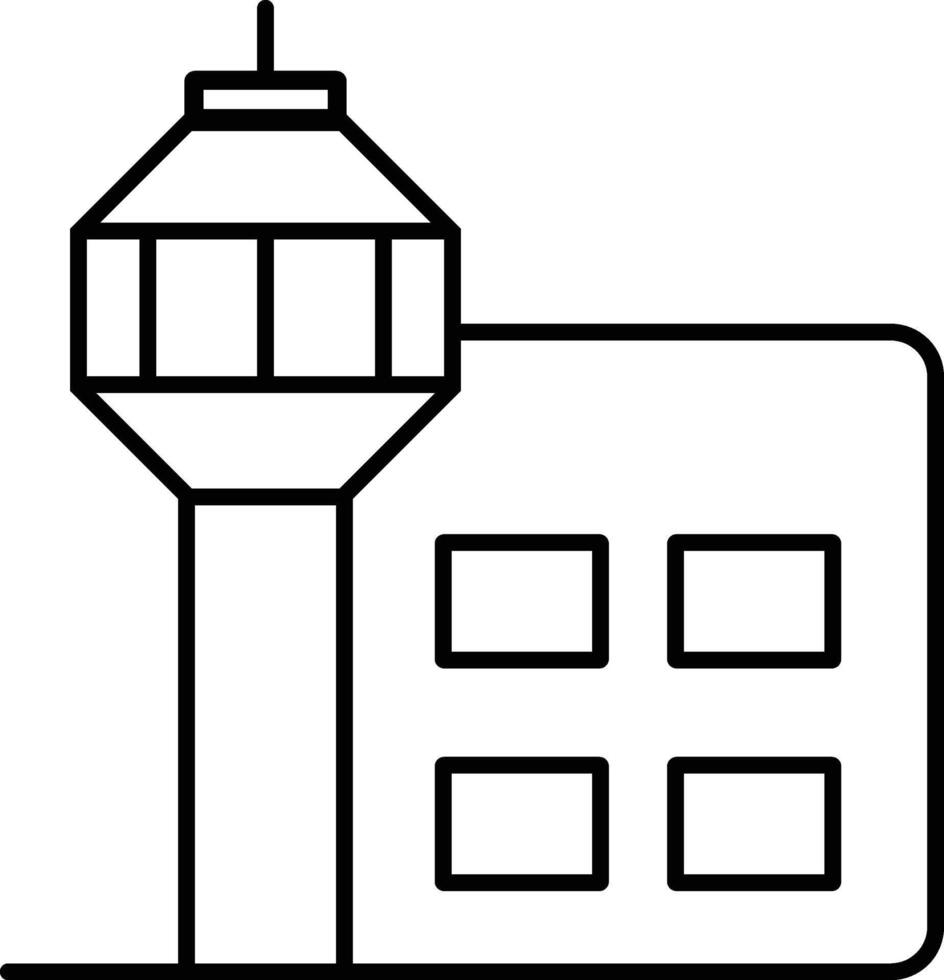 Rounded filled Editable stroke Airport Icon vector