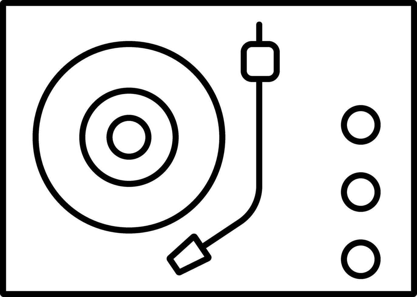 Rounded filled Editable stroke Turntable Icon vector