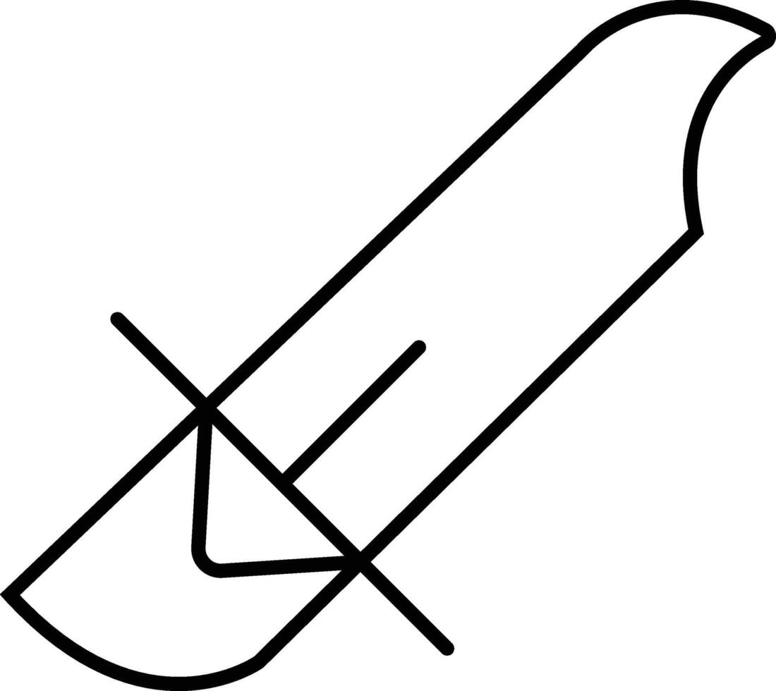 Rounded filled Editable stroke DDive Knife Icon vector