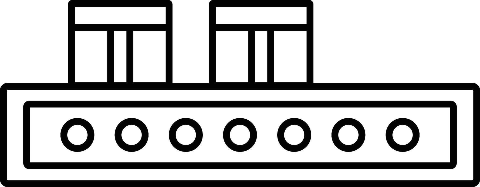 Rounded filled Editable stroke Canveyor Icon vector