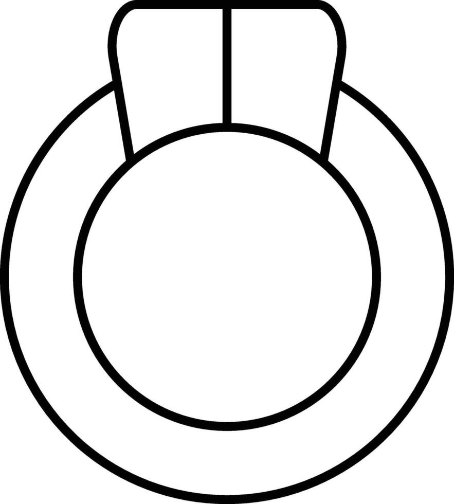 Rounded filled Editable stroke Glow Wristband Icon vector