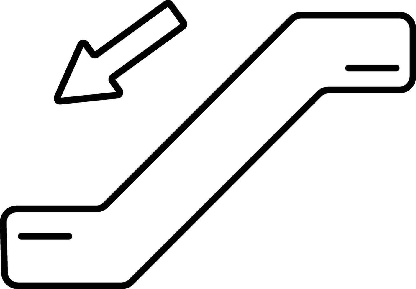Rounded filled Editable stroke Canveyor Down Icon vector