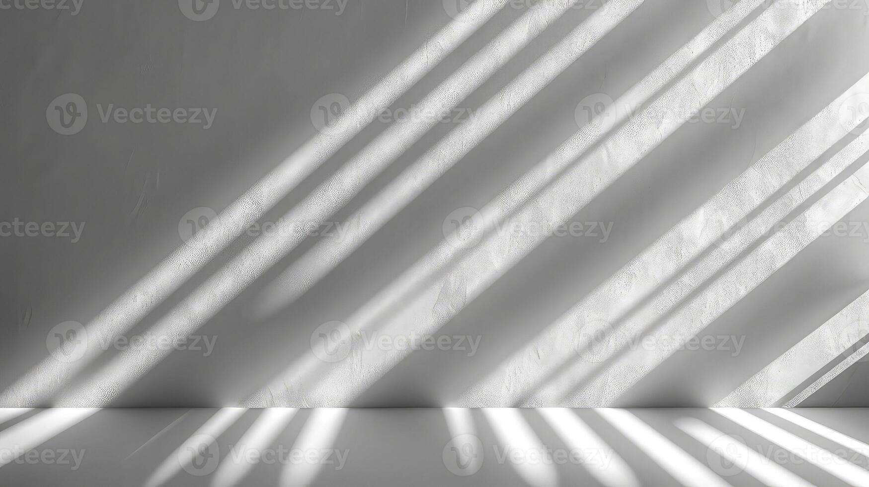 AI generated Empty space, pattern of shadows and light rays. photo