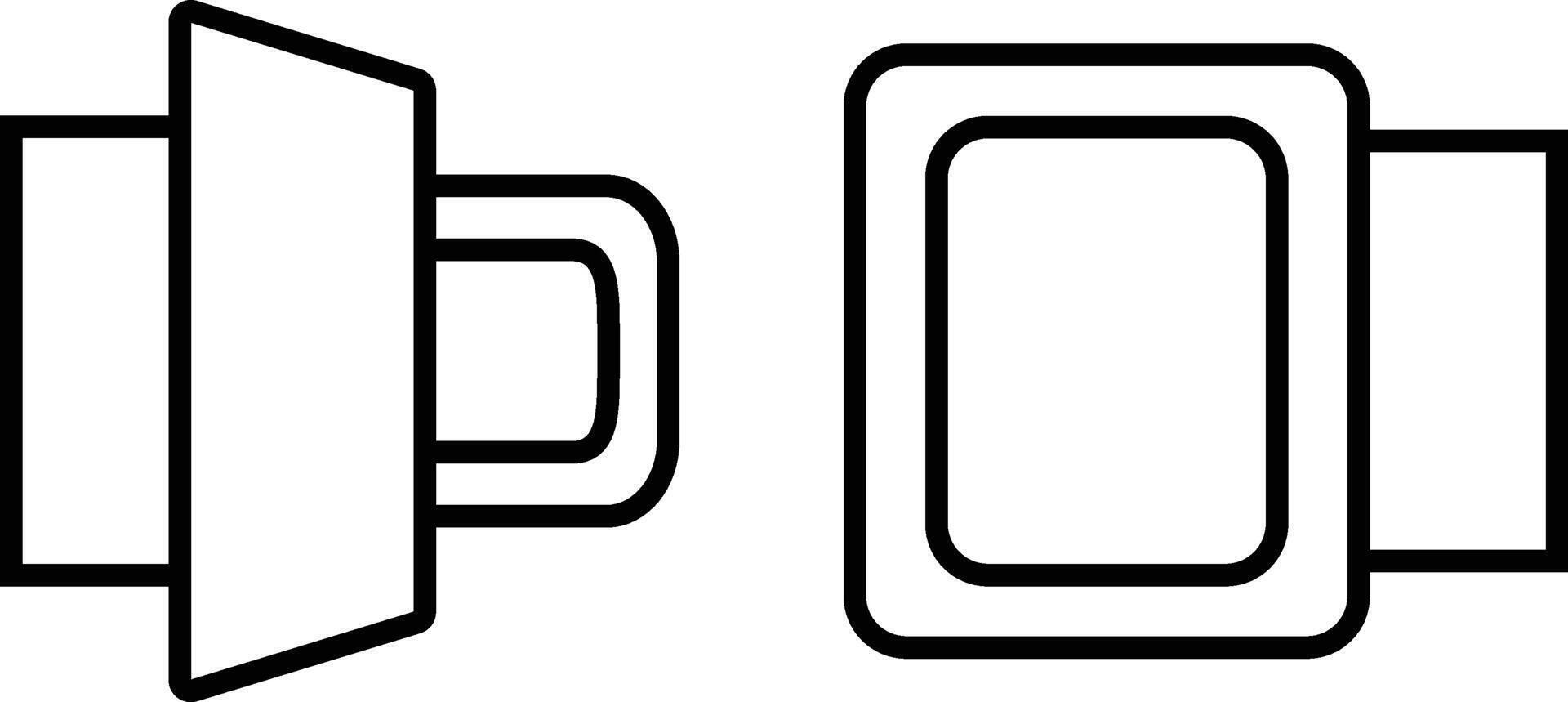 Rounded filled Editable stroke Safety Belt Icon vector