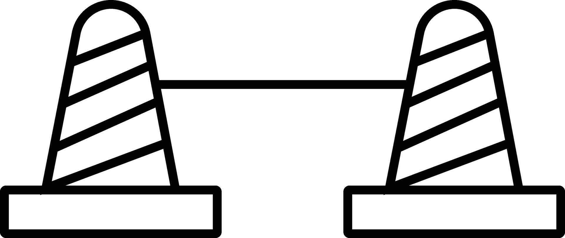 Rounded filled Editable stroke Traffic Cone Icon vector