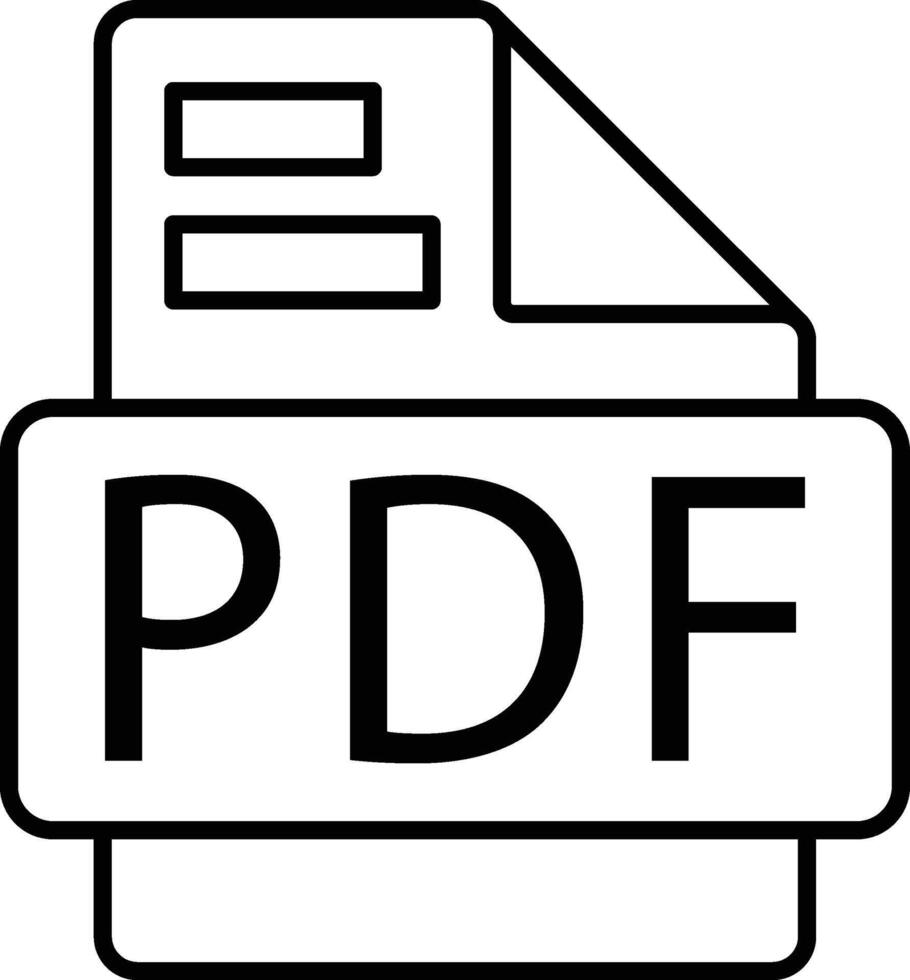 Rounded filled Editable stroke PDF File Icon vector