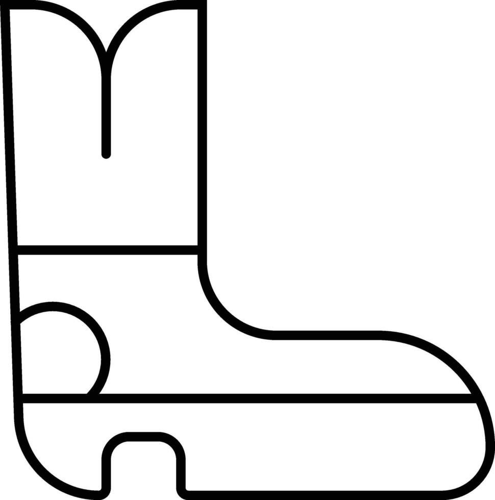 Rounded filled Editable stroke Boot Icon vector